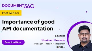 Webinar on the Importance of Good API Documentation