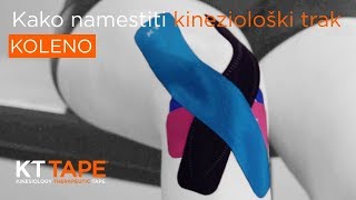 Kako namestiti kineziološki trak KT Tape-Koleno