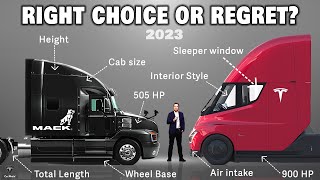 Which is the KING of 2023 heavy trucks? Mack Anthem Diesel Truck Vs. Tesla Electric Semi?