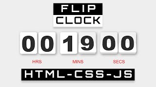 Create a Stunning Flip Clock with CSS and JavaScript Tutorial #html #css #js #flip #clock #tutorial