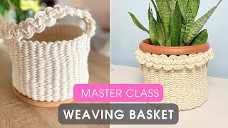 DIY Macrame Basket tutorial | Weaving Basket