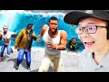 GTA5 海啸来了攻击洛圣都啦！TSUNAMI Coming Hitting LOS SANTOS in GTA5 ! (救命啊 😱)