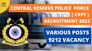 CRPF RECRUITMENT 2023