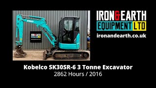 2016 Kobelco SK30SR-6 3 Tonne Excavator