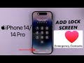iPhone 14/14 Pro: How To Add Emergency Contacts
