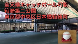 全天候キャッチボール可能　箱崎第二公園　東京都中央区日本橋箱崎町3-1