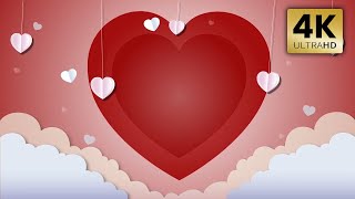 Romantic Valentine's Day Red Motion Graphic Animation Royalty Free