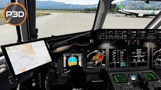 Prepar3D V5.1 | Single Engine Taxi to Takeoff Samos, Greece | TFDI 717-200