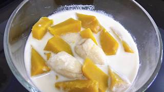 Pumpkin and Banana in Coconut Milk บวดฟักทองรวมกล้วยบวชชี บวชรวมๆกันไป กินได้ อร่อยนะ