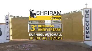 Shriram Automall Kurnool's 3rd Year Anniversary Bidding Event on 30th January' 2018.