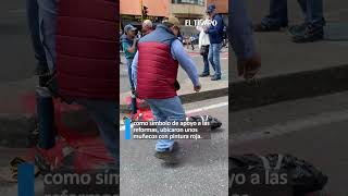 Momento de tensión en marchas en Bogotá #Shorts | El Tiempo