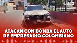 Arequipa: atacan con bomba molotov el auto de empresario colombiano extorsionado por banda criminal