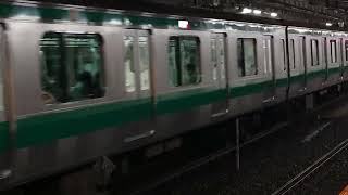 E233系7000番台宮ハエ114編成新宿駅発車