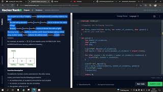 Students marks sum in C HackerRank