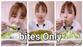 Bites Only ❤️ Qian powdery ice eating with passionfruit topping bites only asmr crunchy ice bites