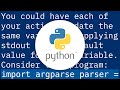 Python argparse - Mutually exclusive group with default if no argument is given