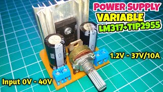 How to make adjustable power supply LM317 1.2V - 37V 10A