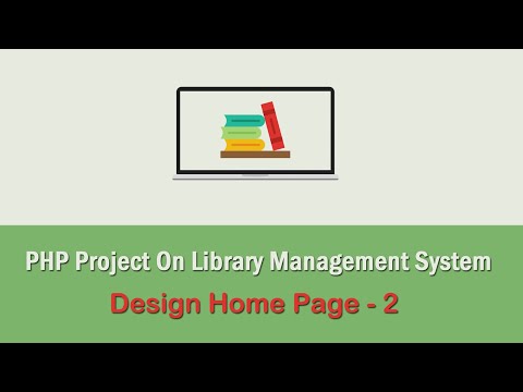 PHP Project On Library Management System - Design Home Page - 2