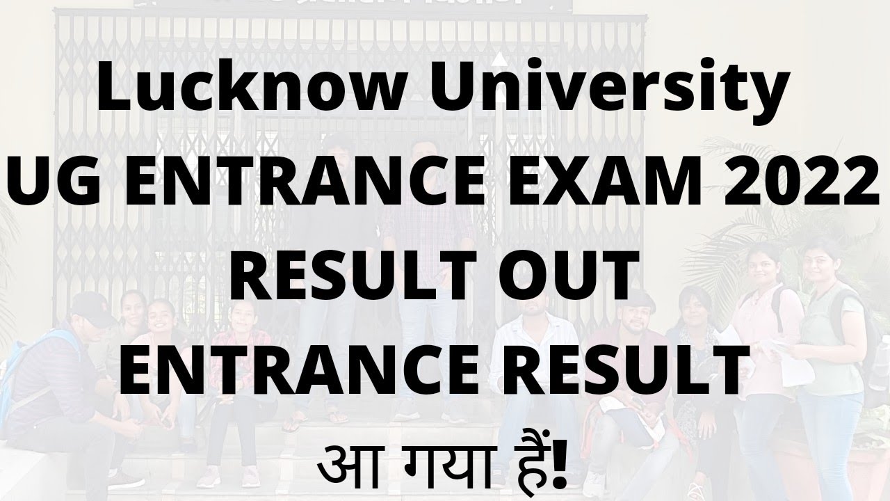 Lu Merit List Out !lucknow University Entrance Exam Results Out # ...