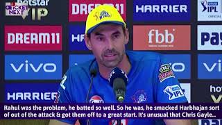CSK Coach Stephen Fleming after their loss vs KXIP