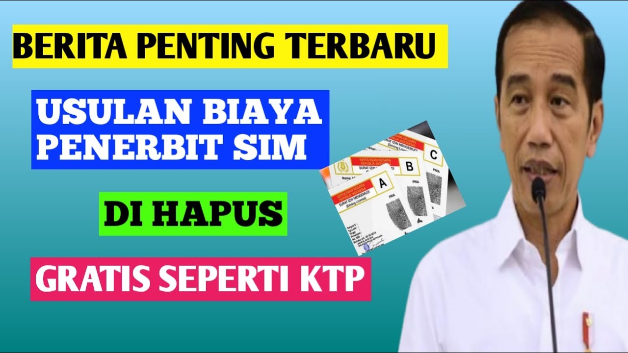 Informasi Penting!! Biaya Pembuatan Dan Perpanjangan SIM Gratis Seperti ...