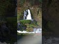 waterfall in jaun village flowing into jaunbach river fribourg canton switzerland fall 2020