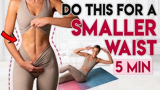 DO THIS FOR A SMALL WAIST 🔥 Pilates Tight Waist | 5 min Workout