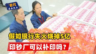 如果银行意外失火，烧毁5亿元由谁来赔？印钞厂可以直接补印吗？【老尤茶余饭后】