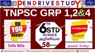 tnpsc உங்களுக்கு தெரியுமா Do You Know | tnpsc box question | 6th science | tamil Medium