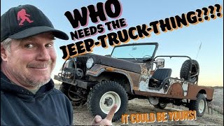 Dirt Daily. The Jeep Truck Thing is for sale! are you brave enough to take it home?