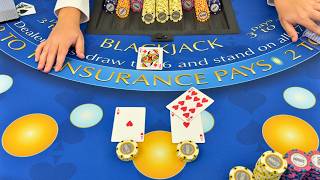 PERFECT PAIR ACES BLACKJACK SPLIT & MASSIVE BONUS BET WINS IN $1,000,000 BUY IN BLACKJACK GAME