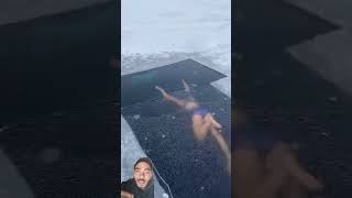 مش هتصدقو اميره الثلج عملت تحدي صعب جدا شوفو بسرعه😱🤔 #icequeen #winter #ice #beauty #funny #luxury