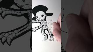 Drawing a weavile skeleton