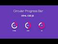How to Create A Circles Progress Bar Components with HTML CSS and JavaScript