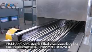 CJWH75 Biodegradable PBAT/PLA/PBS +starch compounding with air cooling strand cutting system