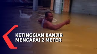 Banjir Setinggi Hingga 2 Meter Terjang 4 Kecamatan di Kabupaten Banjar, Warga Mengungsi