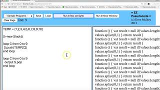 4 Reversing an array using a Stack