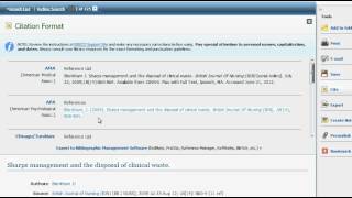 APA Citations From EBSCOHost Databases