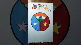 🇸🇴*🇮🇳*🇻🇳 Jana Gana Mana || Independence Day Drawing Republic Day #shorts #flagdrawing #art