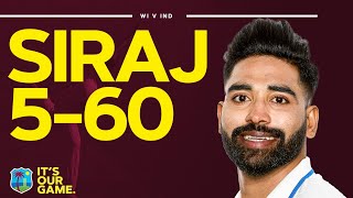 Fast bowling! | Mohammed Siraj Takes 5-60 In 2nd Test | West Indies vs India