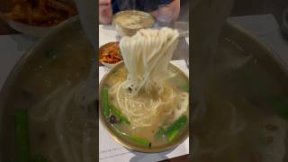 Would you eat this? Korean best noodle Kalguksu #food #kfood #nyc #mukbang #streetfood #shorts #fyp