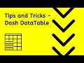 Dash DataTable Tips and Tricks