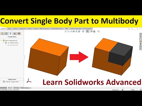 Converting Single Body Part To Multibody [Solidworks] - YouTube