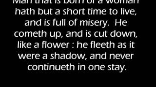 Funeral Sentences/Burial Service by William Croft