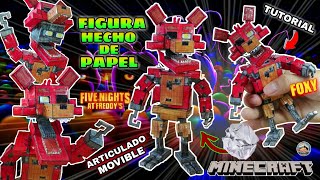 How to make Foxy in a Minecraft paper figure Articulated Five Nights at Freddy's Papercraft