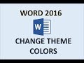 Word 2016 - Theme Colors - How To Change Color Themes in the Background of Document in MS Office 365