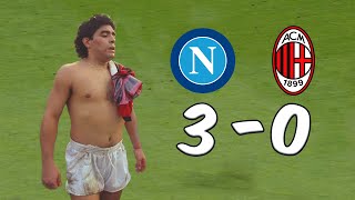 Diego Maradona destruyó al mejor AC Milán de la historia (1989) 2 asistencias 1 gol