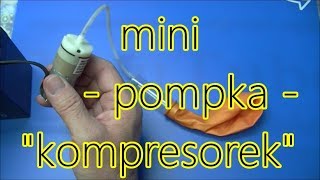 mini pompka   kompresorek z ciśnieniomierza