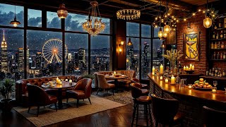 Smooth Night Jazz Saxophone Music in Cozy Bar Ambience ~ Relaxing Background Music for Good Mood