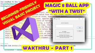 Magic 8 Ball App - Visual Basic Coding Project Part 1 #visualbasic #visualstudiocode